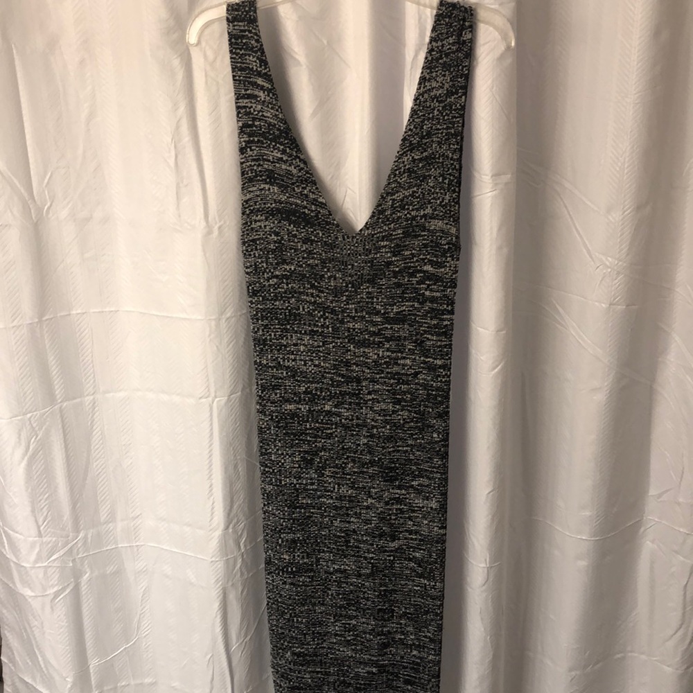Sexy Black and Grey Knit Dress